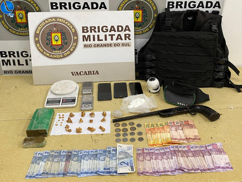 Homem Preso Por Porte De Arma E Tr Fico De Drogas Em Vacaria Lagoa