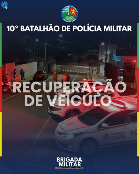 Brigada militar prende homem por furto de veículo