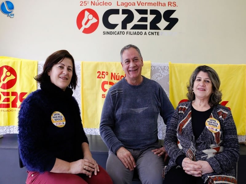 Caravana do CPERS contra desmonte do Estado e defesa da Educação Pública esteve em Lagoa Vermelha