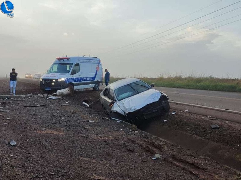 Acidente é registrado na ERS 467, em Ibiaçá