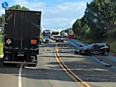 URGENTE: Grave acidente é registrado na BR 470, em Lagoa Vermelha
