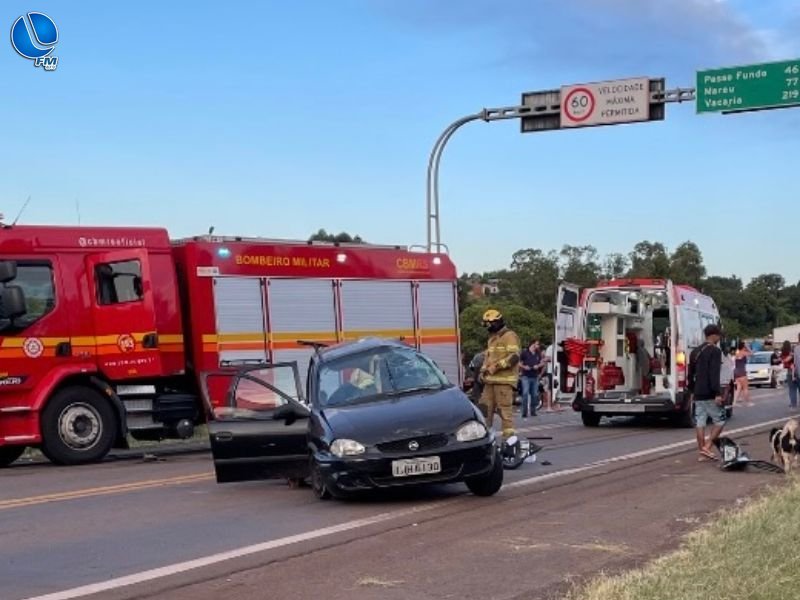 Colisão transversal deixa dois mortos na BR-285 em Carazinho