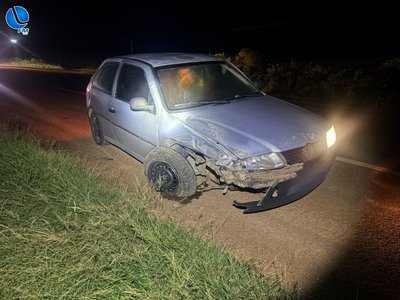 Mulher fica ferida em acidente na BR-470