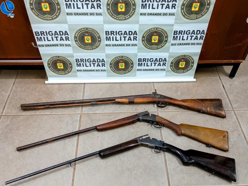 Armas são apreendidas pela Brigada Militar em Paraí