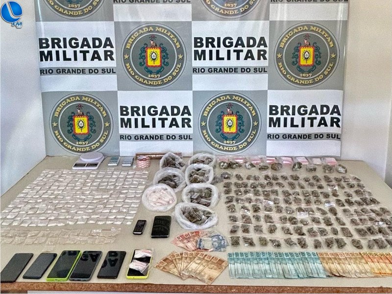 Brigada Militar prende cinco pessoas por tráfico de drogas em Guaporé