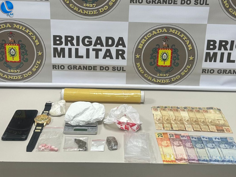 Brigada Militar efetua prisão por tráfico de drogas em Marau