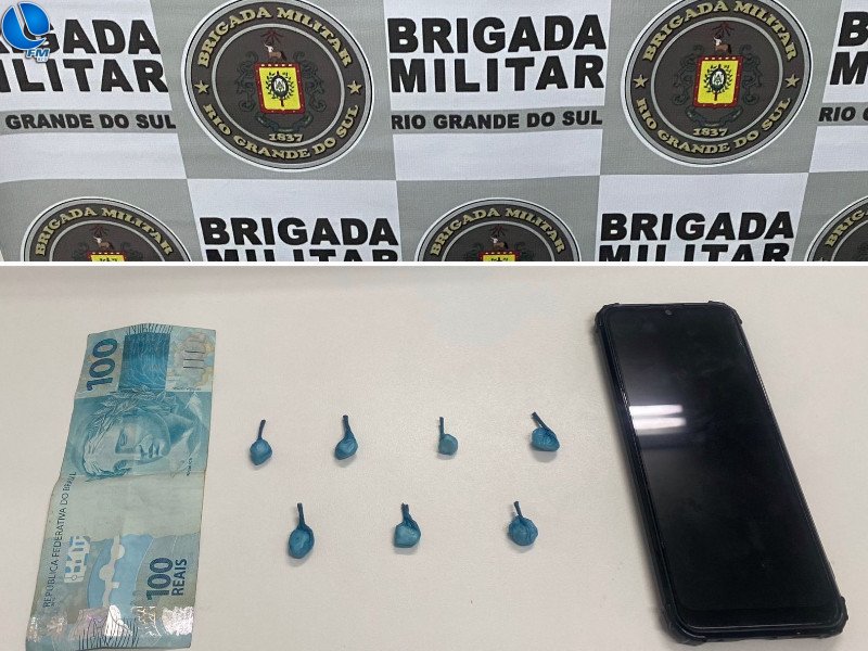 Jovem é detido por tráfico de drogas