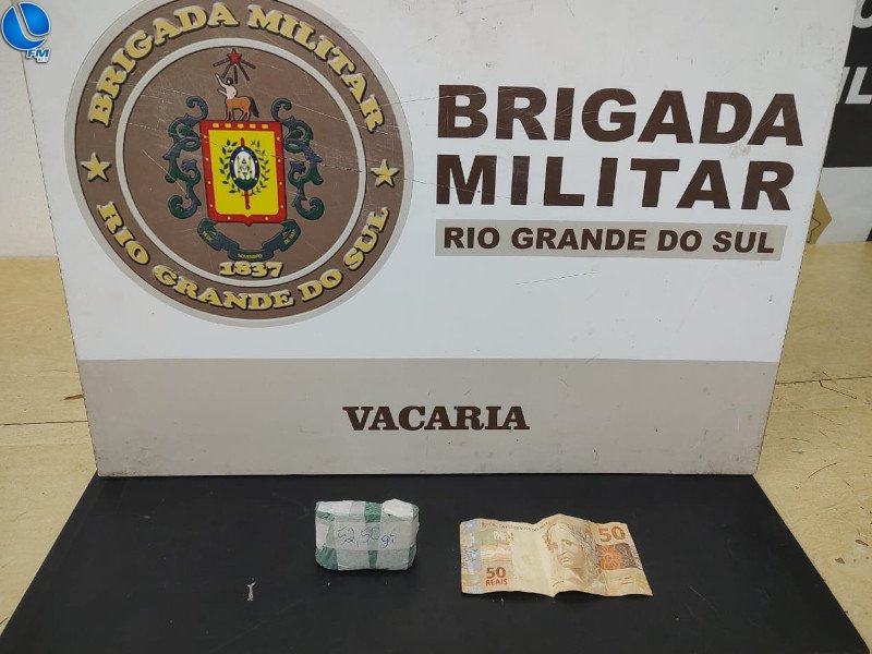 Brigada Militar de Vacaria realiza prisão por tráfico de drogas