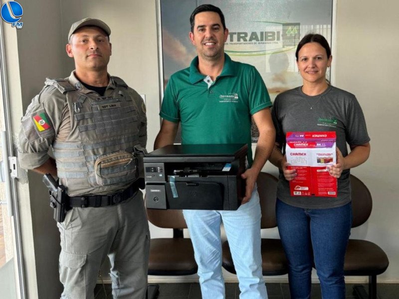 BM de Ibiraiaras recebe doação de impressora