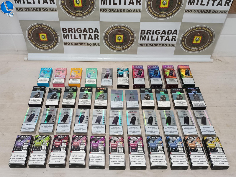 Brigada Militar apreende cigarros eletrônicos em Nova Prata