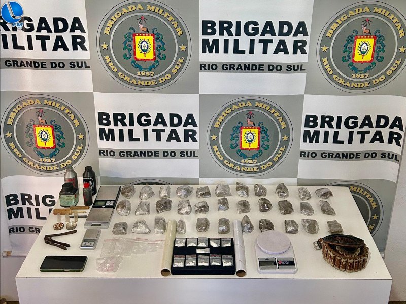 Brigada Militar apreende jovens por tráfico de drogas em Guaporé