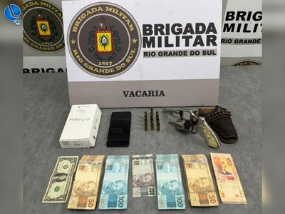 Brigada Militar prende homem com revólver municiado em Vacaria