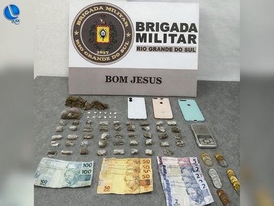 Brigada Militar prende dupla por tráfico de drogas em Bom Jesus