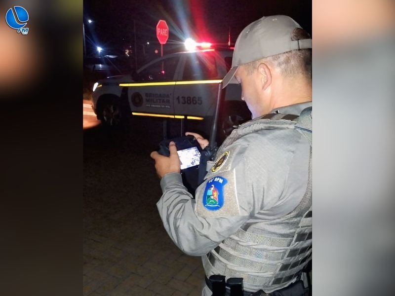 Brigada Militar utiliza drone com sensor térmico em operação de policiamento em Esmeralda