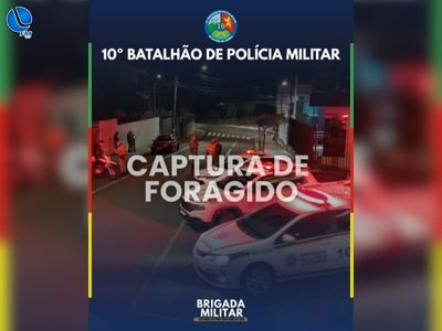 Foragido da justiça é capturado pela BM em Vacaria