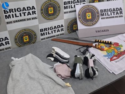 Homem é preso por furto, no centro de Vacaria