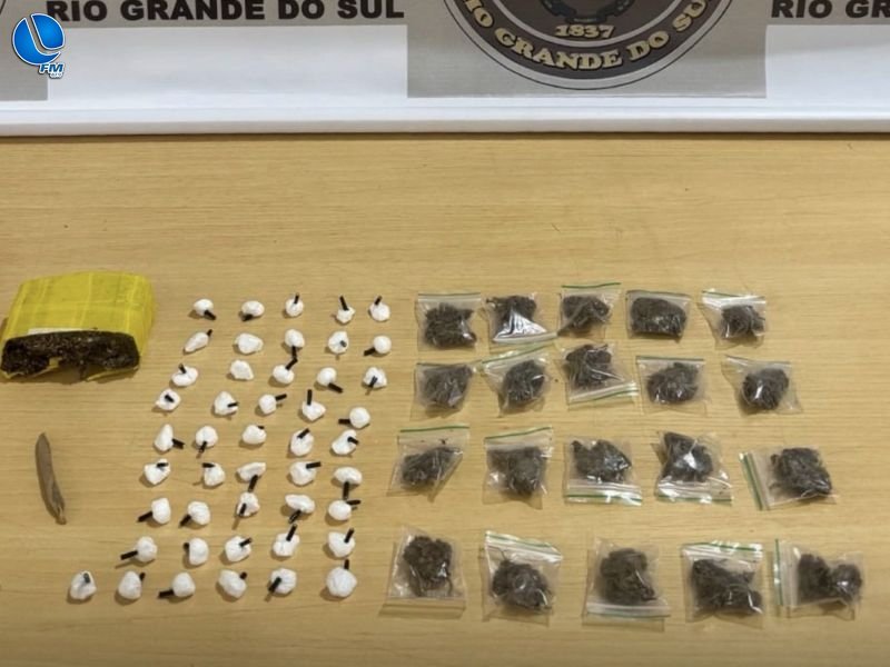 Homem é preso com porções de maconha e cocaína em Getúlio Vargas