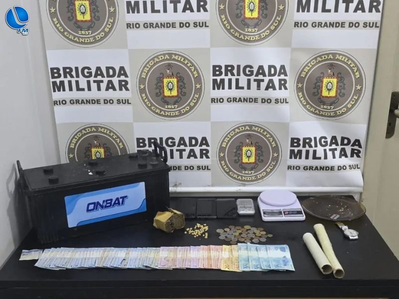 Brigada Militar prende dois homens por tráfico de drogas em Passo Fundo