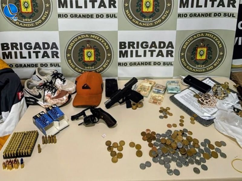 Brigada Militar prende três suspeitos de roubo e apreende armas em São José do Ouro
