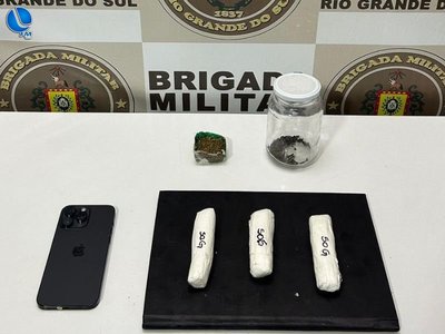 Homem é preso com porções de cocaína e maconha em Serafina Corrêa