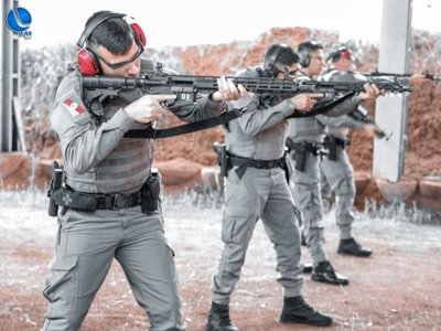 Lagoa Vermelha sedia treinamento da Brigada Militar para uso de fuzis calibre 5,56 mm