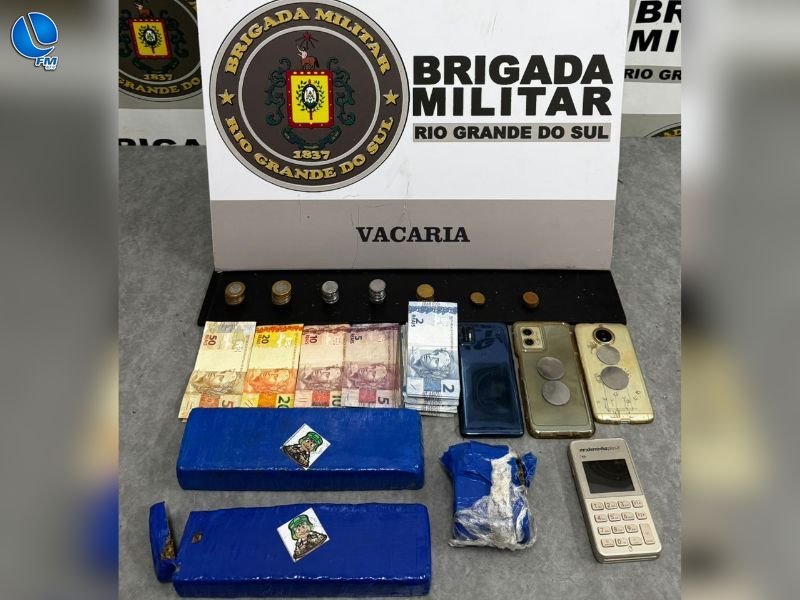Polícia intercepta transporte de drogas em veículo de aplicativo em Vacaria
