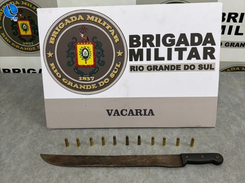 Brigada Militar detém homem com munições durante atendimento a surto psicótico em Vacaria