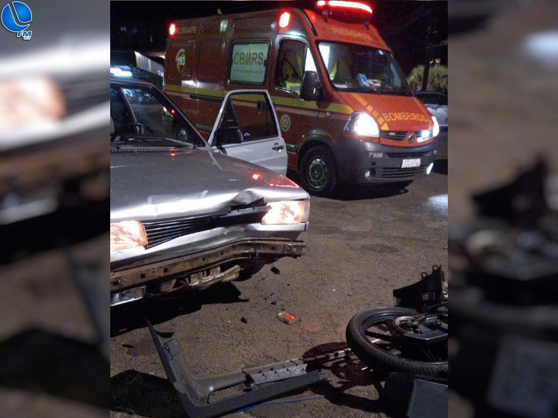 Duas pessoas ficam feridas em acidente na rua 14 de Julho