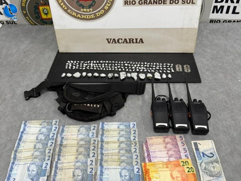 Brigada Militar prende dupla por tráfico em Vacaria