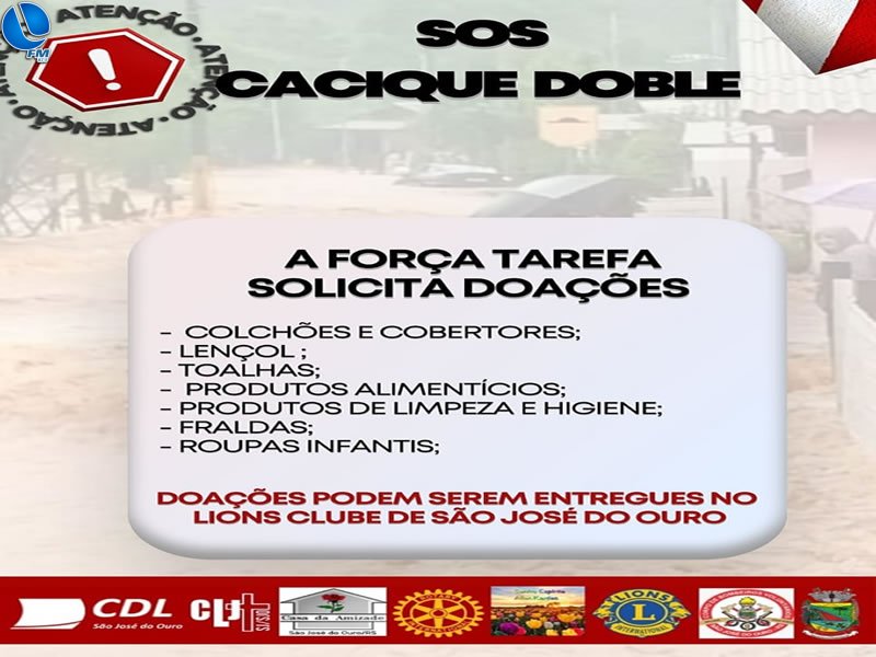 Campanha de ajuda para Cacique Doble