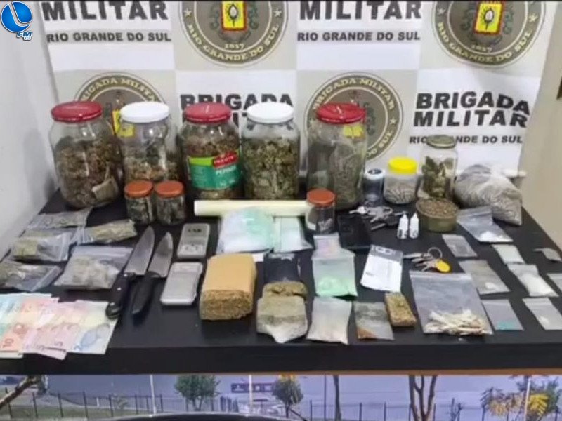 Brigada Militar prende homem por tráfico de drogas no centro de Passo Fundo