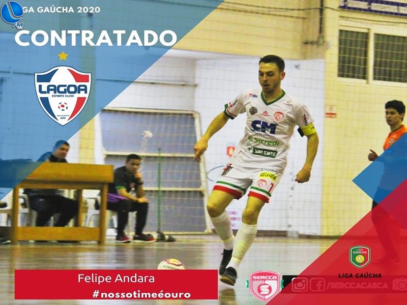 Felipe Andara, uma das novidades do Lagoa Esporte Clube