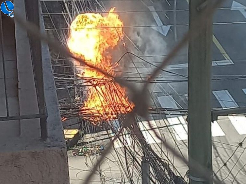 Fios em chamas assustam moradores de Passo Fundo