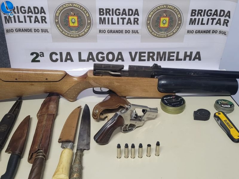 Brigada Militar prende homem por porte ilegal de arma de fogo em Lagoa Vermelha