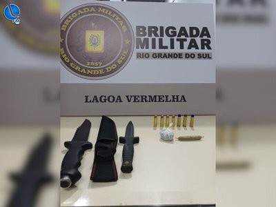 Brigada Militar prende homem por porte de munições de uso restrito e apreende adolescente em Lagoa Vermelha