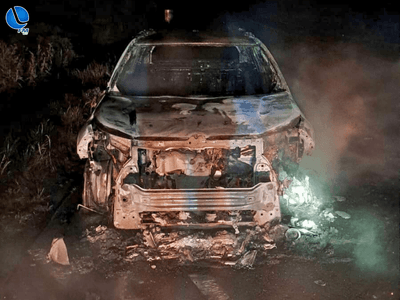 Corpo de Bombeiros de Lagoa Vermelha atende incêndio em veículo na BR-285