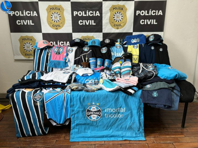 Polícia apreende, em abrigo de Cachoeirinha, mercadorias saqueadas de loja na Arena do Grêmio