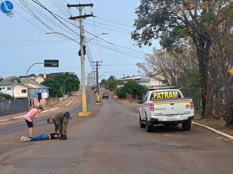 Motociclista fica ferido em acidente em Ibiaçá