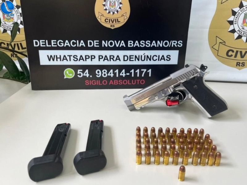 Polícia Civil realiza apreensão de arma em Nova Bassano