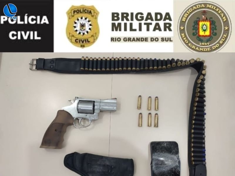 Ação conjunta prende homem com arma de uso restrito em Serafina Corrêa