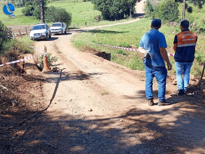 Ponte na divisa entre Lagoa Vermelha e Santo Expedito do Sul é interditada