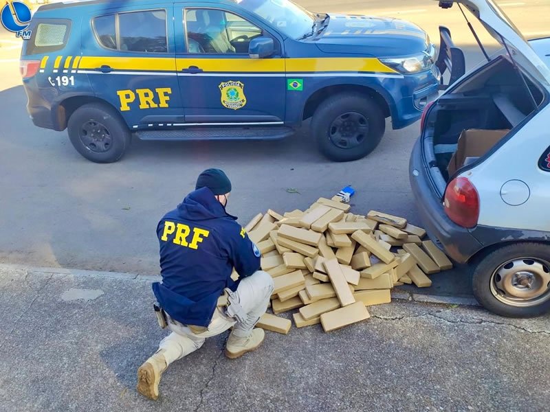 PRF prende detento em prisão domiciliar com quase 150 quilos de maconha na BR 285