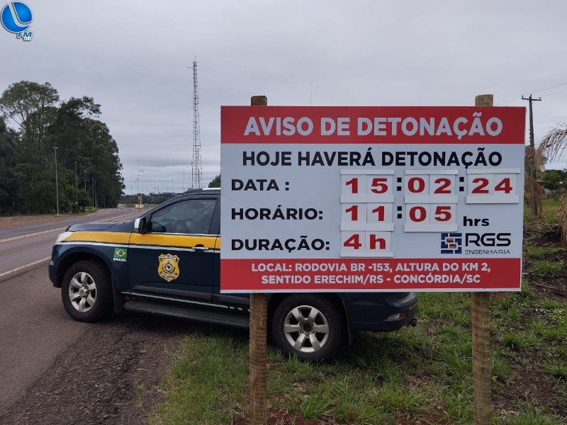 BR 153 entre Erechim e Concórdia volta a ser bloqueada