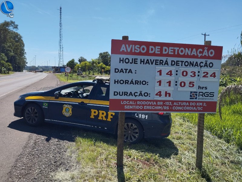 Novo bloqueio na BR 153 entre Erechim e Concórdia