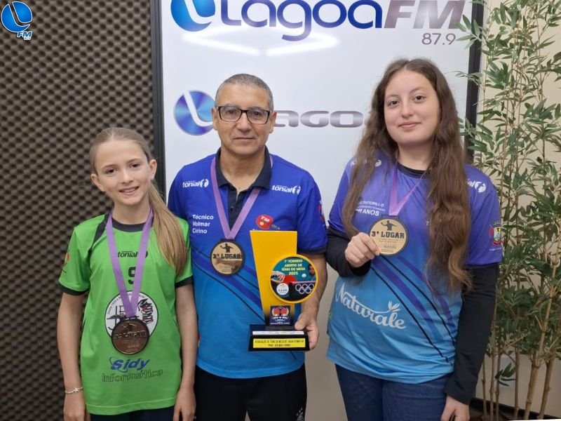 Lagoa Vermelha conquista troféu e medalhas no 1º Aberto de Tênis de Mesa de Marau