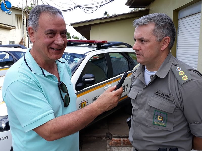 Comandante do 10º BPM prestigiou entrega de viatura à Brigada Militar