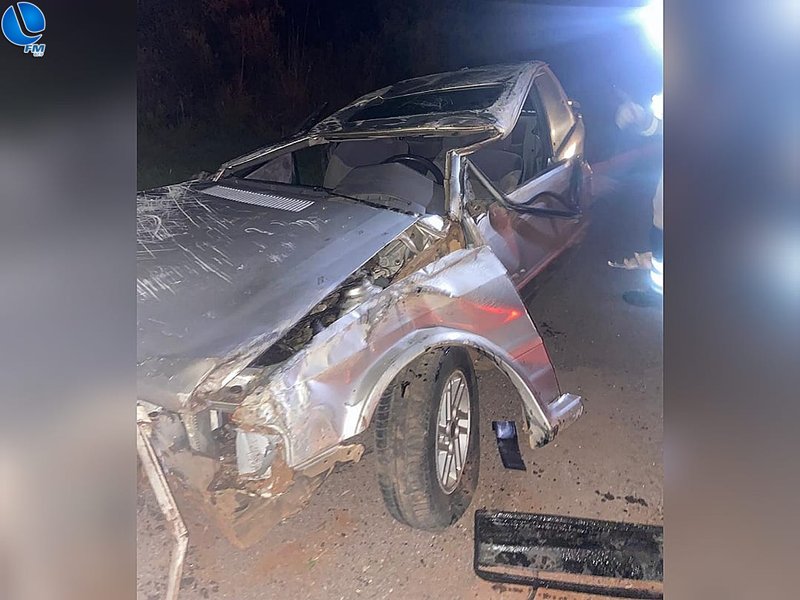 Saída de pista próximo ao trevo de Ciríaco deixa ferido